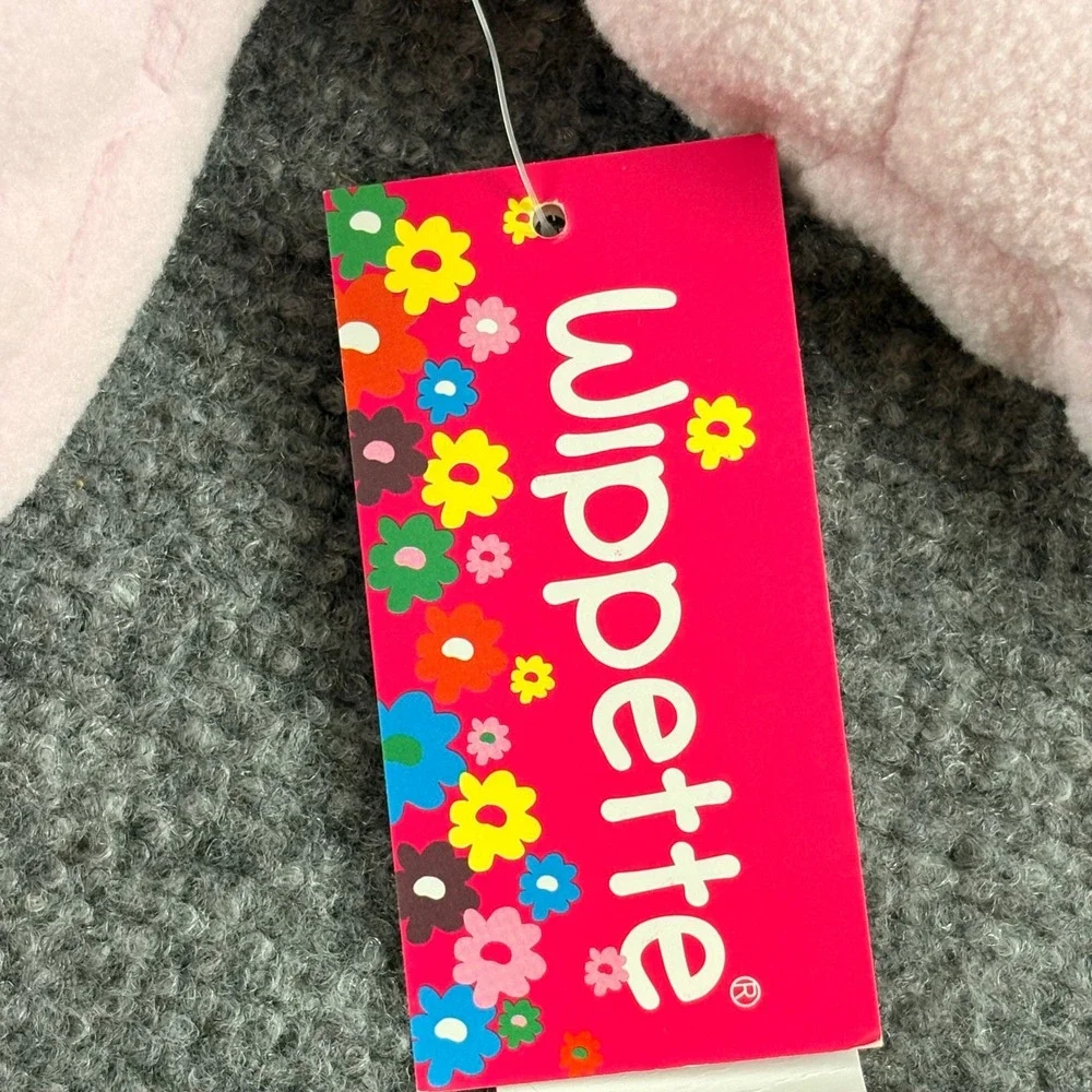 Wippette Bunting Snowsuit Baby Girl 3/6M Pink Quilted Fleece Teddy Bear Hooded‎